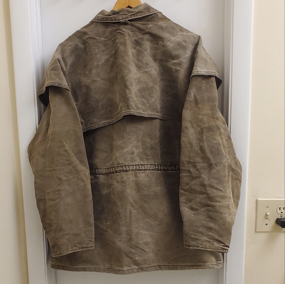 🤩Vintage carhartt flannel fleece lined canvas jacket size mens large - Picture 7 of 7